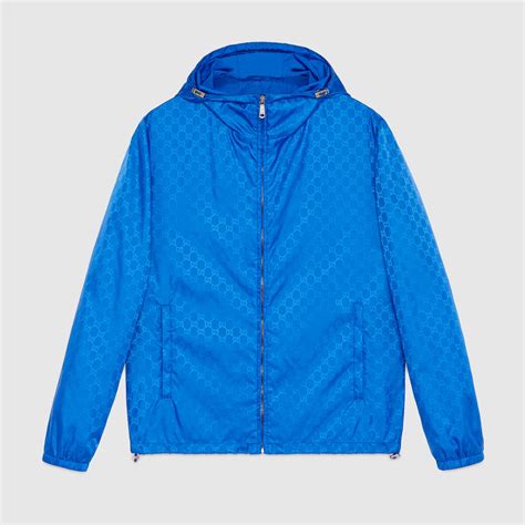 gucci gg jacquard nylon windbreaker
